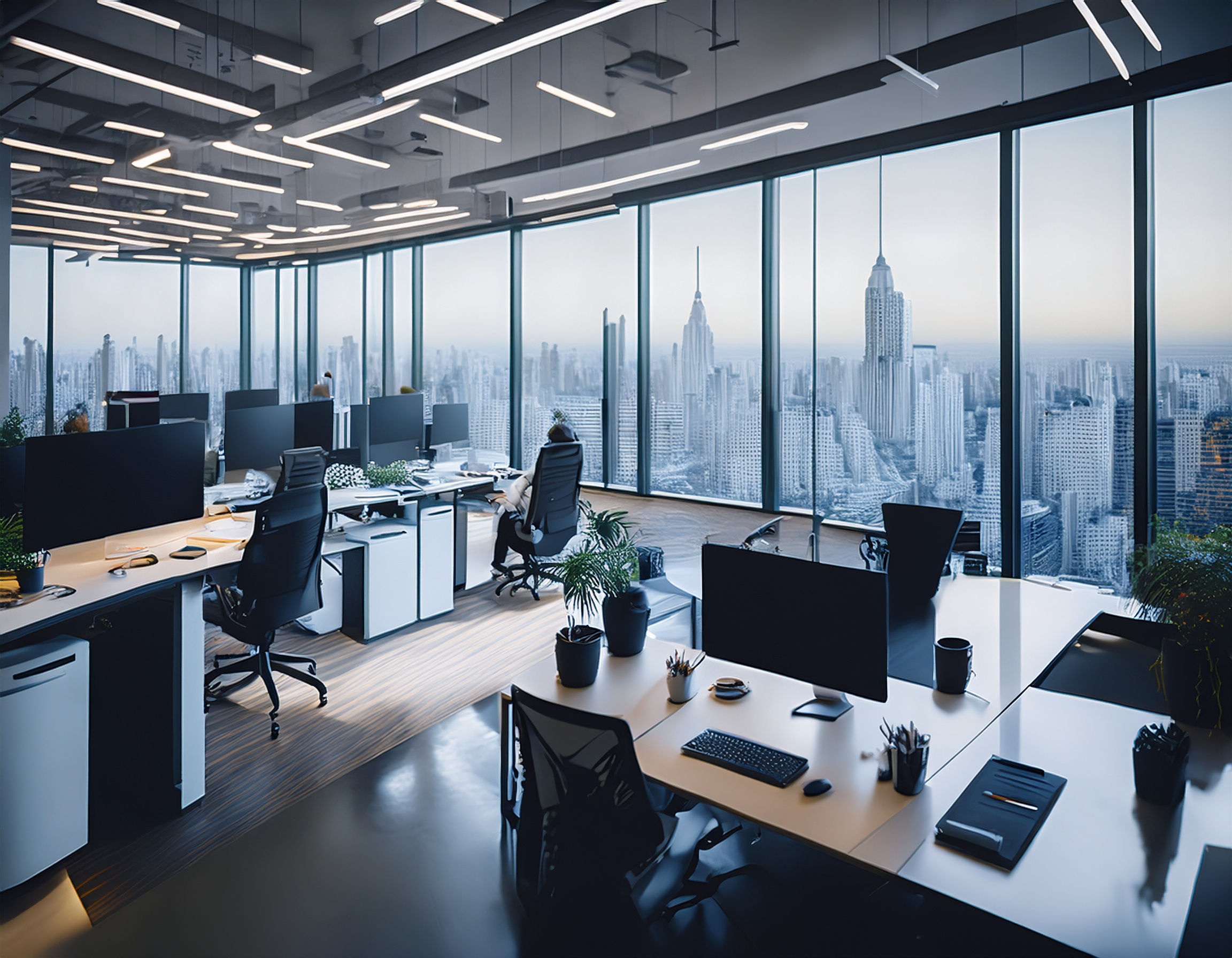 Moderne Büroumgebung mit Fokus auf Steuerberatung